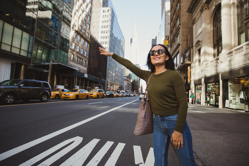 Woman enjoying the city after PRK Surgery