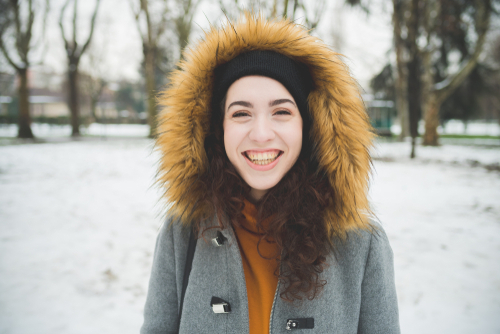 Young woman smiling after LASIK